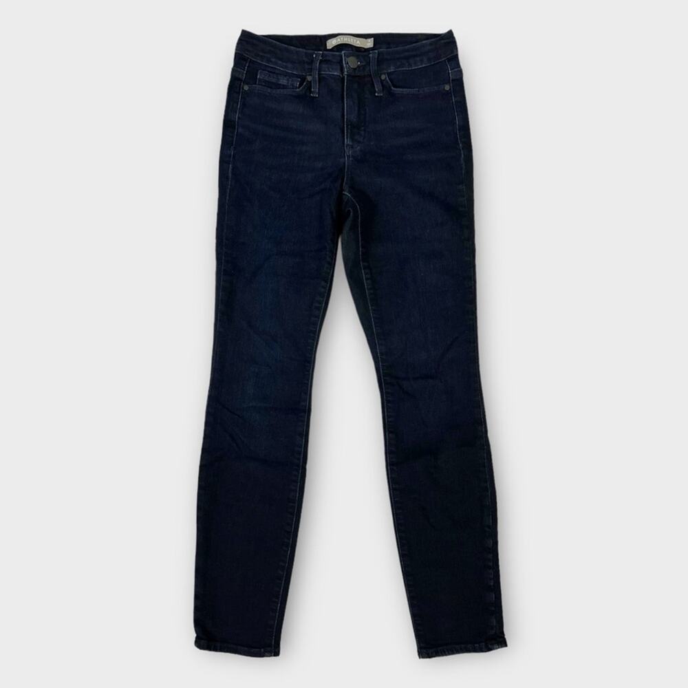 Athleta Sculptek Overdye Dark Wash Skinny Jeans Size 4